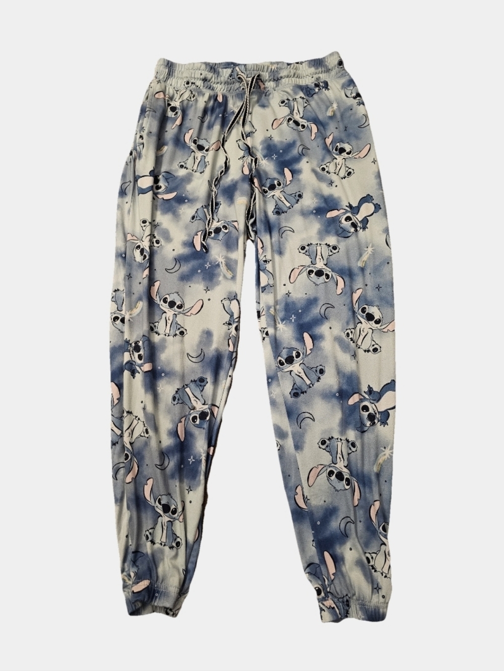 Disney Stitch Tie Dye Moon And Stars Super Soft Sleep Joggers Size L